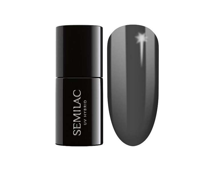 Semilac Hybrid UV Nail Polish 108 Metallic Black 7ml