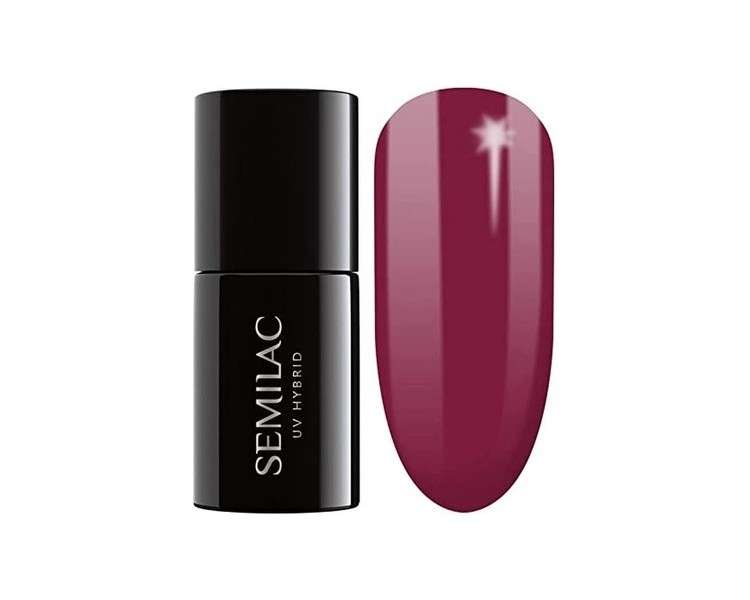 Semilac 098 UV Hybrid Nail Polish Elegant Cherry 7ml