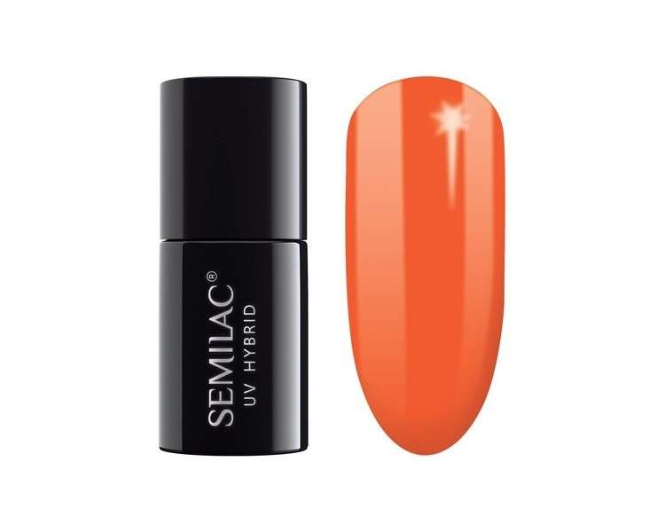 Semilac Hybrid UV Nail Polish 7ml 045 Electric Orange