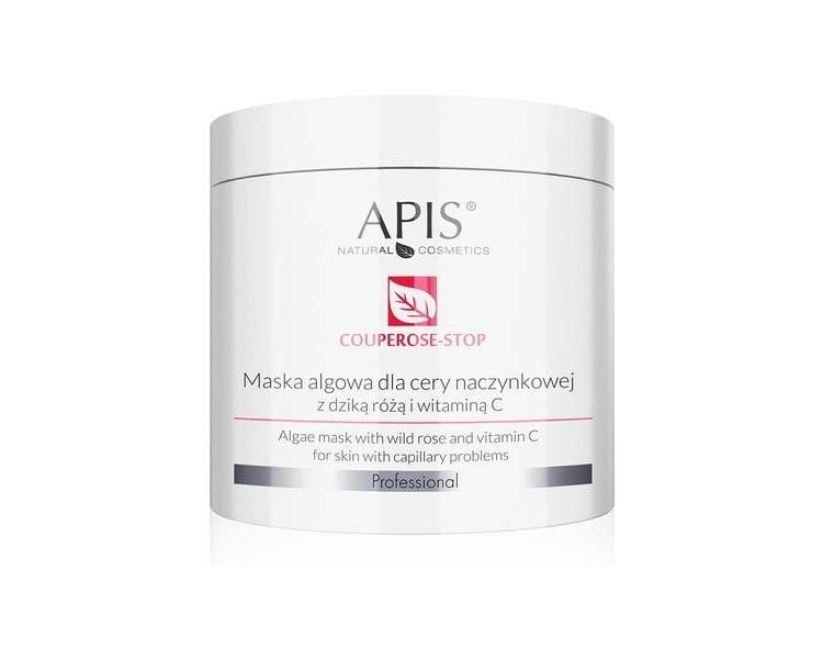 Apis Professional Couperose Stop Wild Rose and Vitamin C Algae Mask for Capillary Skin 200g