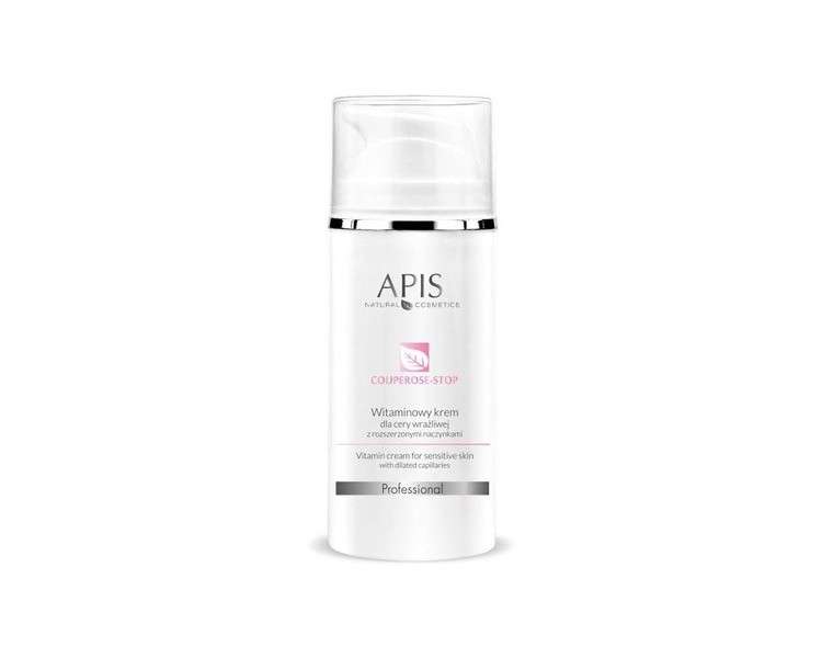 APIS Couperose Stop Vitamin Cream for Sensitive Skin with Vitamin C, Ginkgo, Ceramides and Hyaluronic Acid 100ml