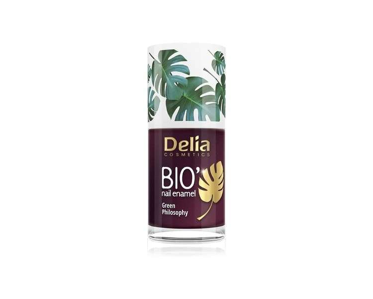 Delia Cosmetics Bio Green Nail Polish Plum Vegan Friendly 11ml