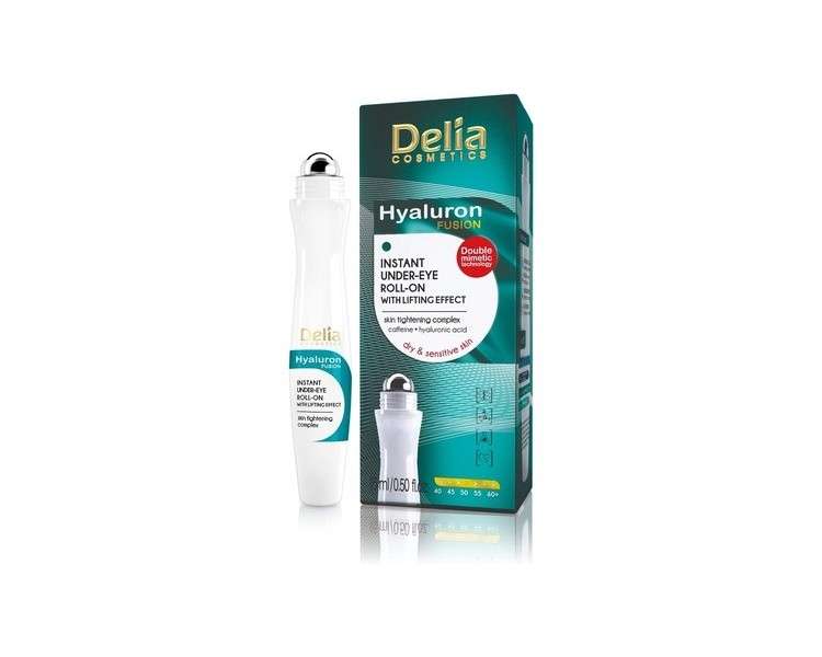 Delia Hyaluron Fusion Roll-On Lifting Effect Eye Contour Instant Under-Eye Tightening Complex 15ml