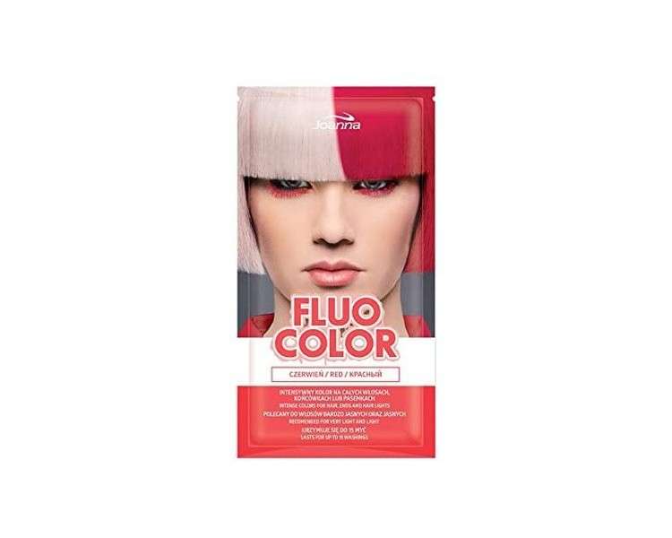 Joanna Fluo Color Hair Shampoo Ammonia Free 35g Red - Up to 15 Washes