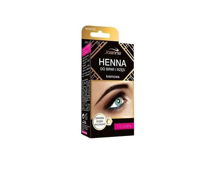 Joanna Henna Cream for Eyebrows and Eyelashes Black