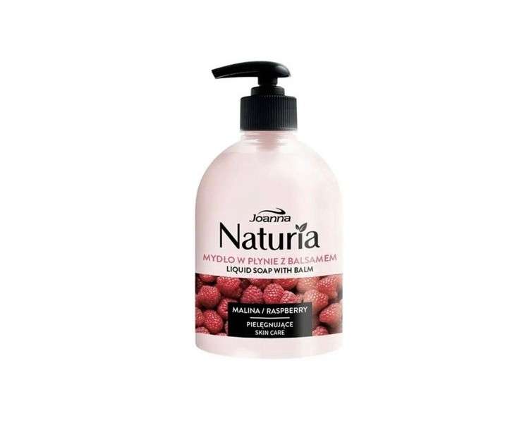 Joanna Naturia Caring Raspberry Liquid Soap with Lotion 500ml