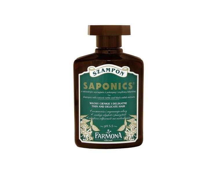 Farmona Saponics Shampoo with Natural Soapwort and Nettle Leaf Extracts for Thin and Delicate Hair