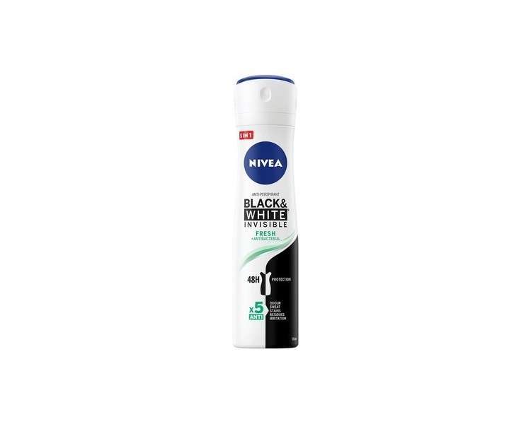 Nivea Black&White Invisible Fresh Antiperspirant Spray 150ml