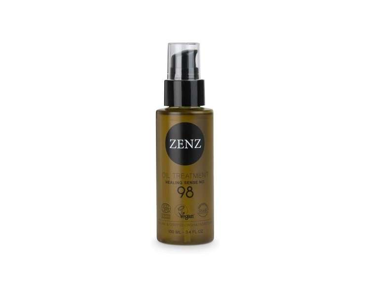 ZENZ Oil Treatment Healing Sense no. 98 100ml Multifunctional Oil - Scent of Benzoin Patchouli Chamomile & Bergamot - Nourishes Hair & Skin - Rich in Vitamins & Minerals