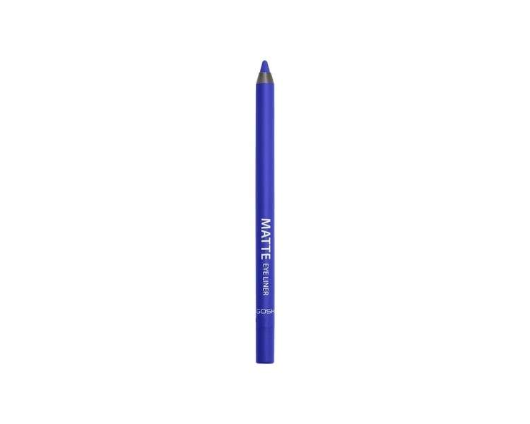 GOSH Matte Eyeliner in Bright Blue Creamy Soft Texture High Coverage Ideal for Smokey Eyes 008 Crazy Blue