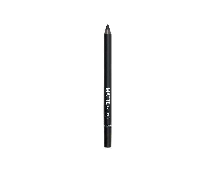 Gosh Matte Eyeliner in Intense Black Creamy Soft Texture High Coverage Ideal for Smokey Eyes Perfect for Mascara Vegan and Fragrance