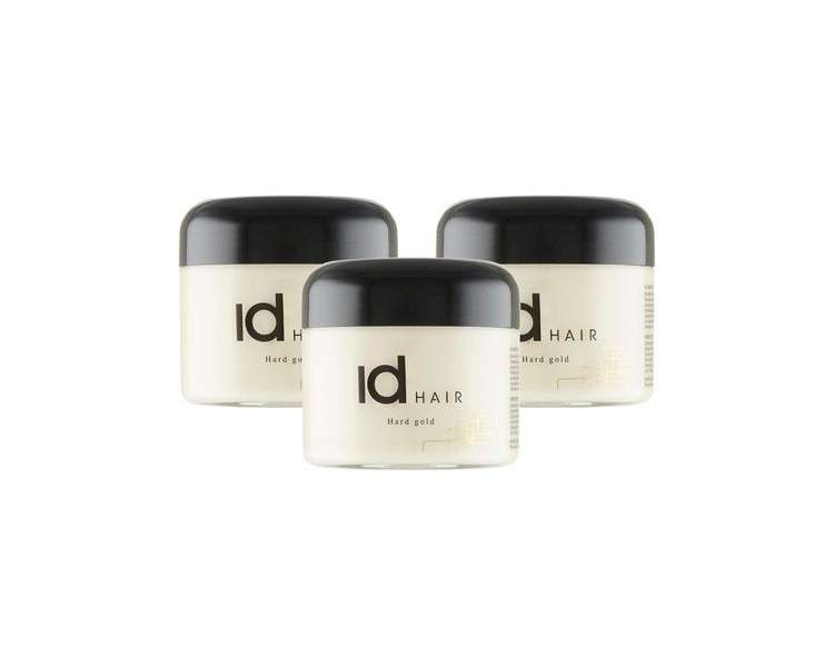 IdHAIR Hard Gold Hair Wax for Short Hair for Men 100ml - Pack of 3