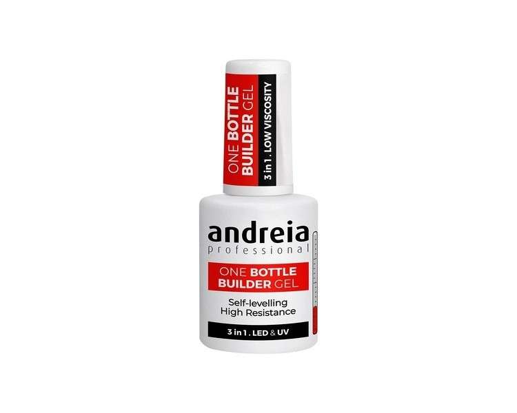 Andreia Professional Gel Builder Nail Construction Triphasic 3 in 1 LED and UV Soft White 14ml