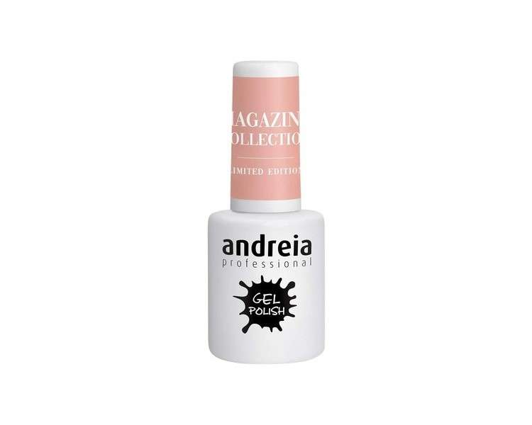 Andreia Semi-Permanent Nail Gel Polish for UV/LED Lamp Intense Shine and 4 weeks Lasting French Manicure Nail Gel Varnish Magazine Collection Colour MZ4 Light Nude 10.5ml