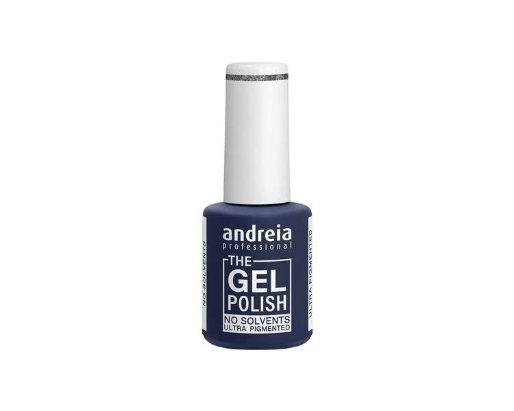Andreia Professional The Gel Polish Odorless and Solvent-Free Gel Nail Polish Color G39 Metallic Silver - Shades of Gray