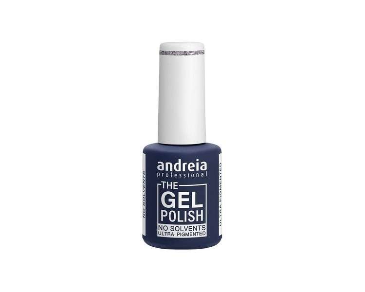 Andreia Professional The Gel Polish Solvent and Odor Free Gel Colour G38 Silver Glitter Shades of Grey