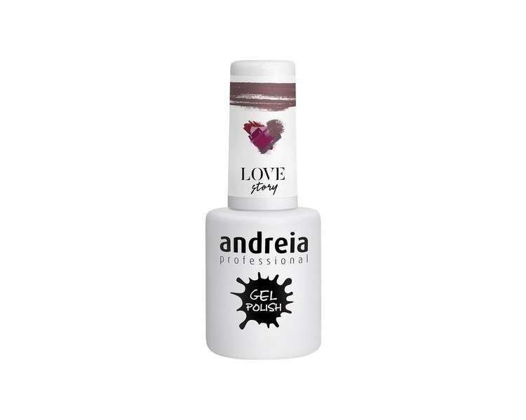 Andreia Semi-Permanent Nail Gel Polish for UV/LED Lamp Intense Shine and 4 weeks Lasting French Manicure Nail Gel Varnish Colour 305 Pink Shades of Grey and Purple 10ml