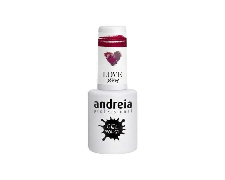 Andreia Semi-Permanent Nail Gel Polish for UV/LED Lamp Intense Shine and 4 weeks Lasting French Manicure Nail Gel Varnish Colour 304 Red Shades of Pink 10.5ml