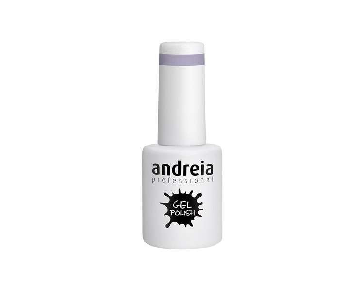 Andreia Semi-Permanent Nail Gel Polish for UV/LED Lamp Intense Shine and 4 weeks Lasting French Manicure Nail Gel Varnish Colour 288 Purple Shades of Grey 10.5ml