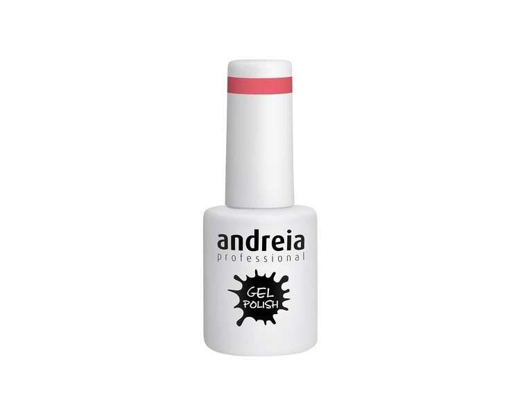 Andreia Semi-Permanent Nail Gel Polish for UV/LED Lamp Intense Shine and 4 weeks Lasting French Manicure Nail Gel Varnish 10.5ml - Colour 285 Coral Pink