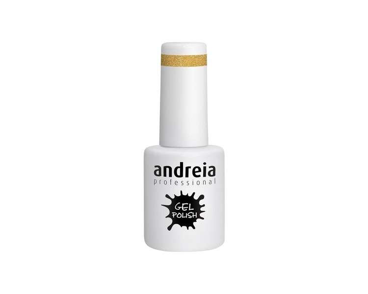 Andreia Semi-Permanent Nail Gel Polish Colour 281 Gold Glitter 10.5ml