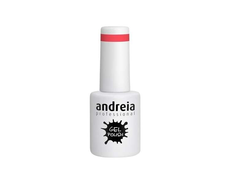 Andreia Semi-Permanent Nail Gel Polish for UV/LED Lamp Intense Shine and 4 weeks Lasting French Manicure Nail Gel Varnish Colour 265 Neon Red 10.5ml