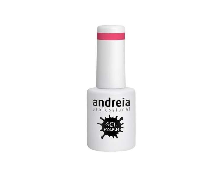 Andreia Semi-Permanent Nail Gel Polish for UV/LED Lamp Intense Shine and 4 weeks Lasting French Manicure Nail Gel Varnish Colour 264 Pink 10.5ml