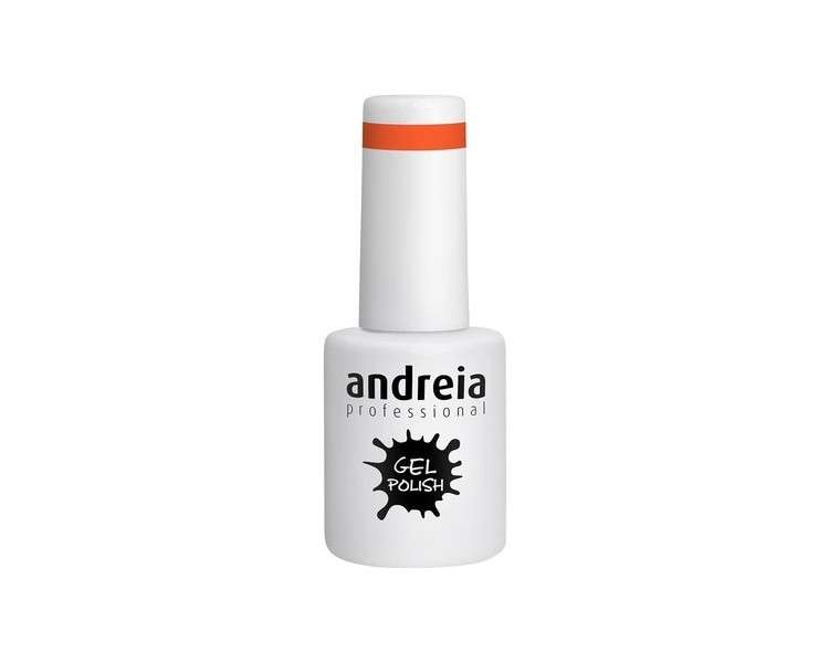 Andreia Semi-Permanent Nail Gel Polish for UV/LED Lamp Intense Shine and 4 weeks Lasting Varnish Colour 263 Neon Orange 10.5ml