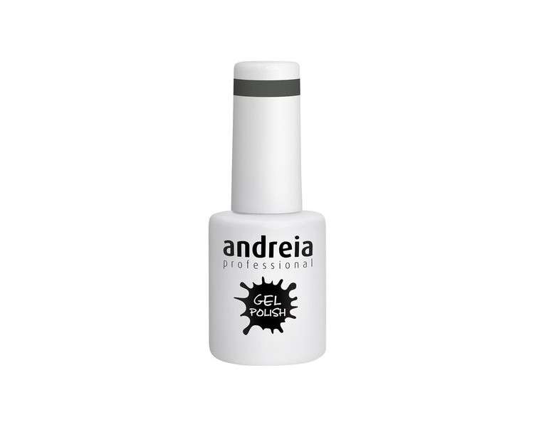 Andreia Semi-Permanent Nail Gel Polish for UV/LED Lamp Intense Shine and 4 weeks Lasting French Manicure Nail Gel Varnish Colour 238 Grey 10.5ml