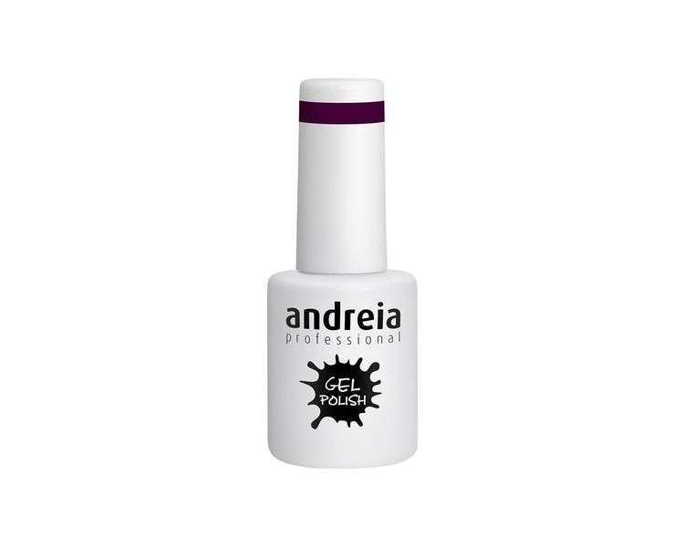 Andreia Semi-Permanent Nail Gel Polish for UV/LED Lamp Intense Shine and 4 weeks Lasting French Manicure Nail Gel Varnish Colour 231 Purple Shades of Grey 10.5ml