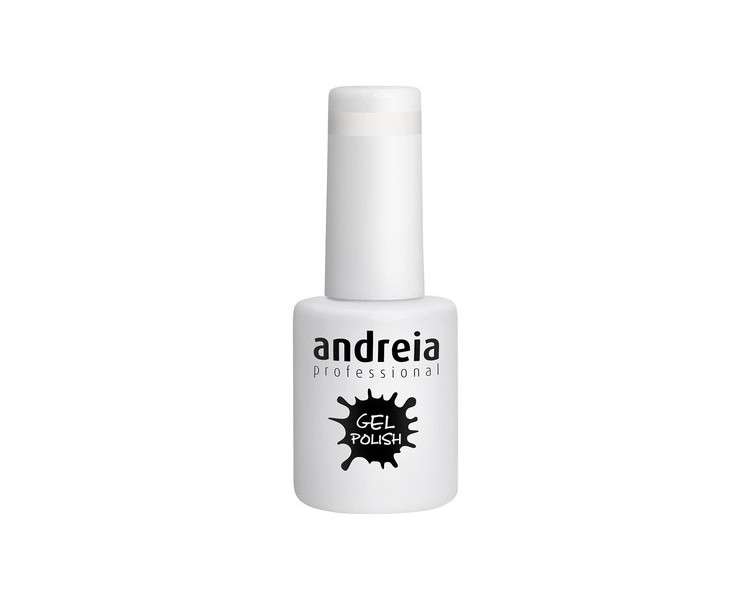 Andreia Semi-Permanent Nail Gel Polish for UV/LED Lamp Intense Shine and 4 weeks Lasting Varnish Colour 219 Milky White 10.5ml