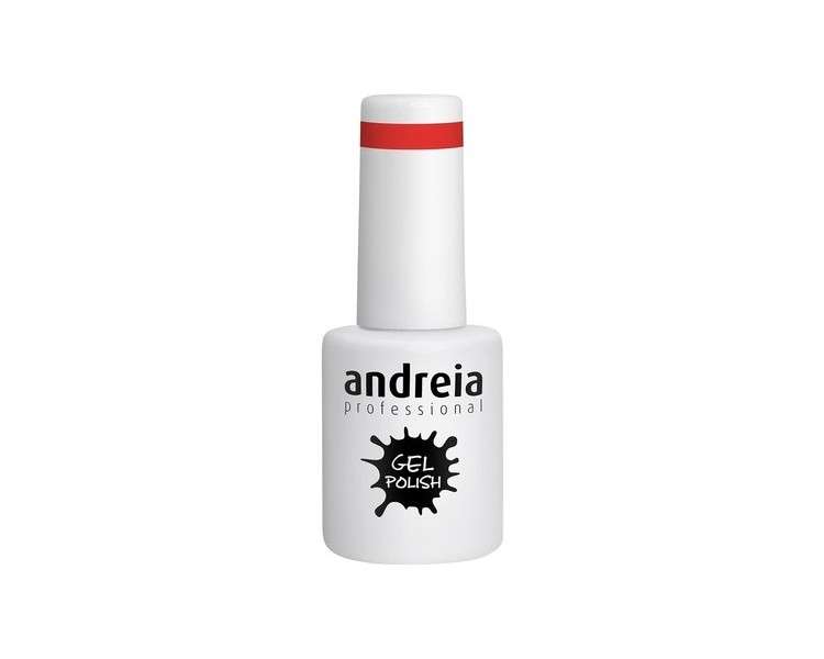 Andreia Semi-Permanent Nail Gel Polish for UV/LED Lamp Intense Shine and 4 weeks Lasting French Manicure Nail Gel Varnish Colour 205 Red Shades of Pink 10.5ml