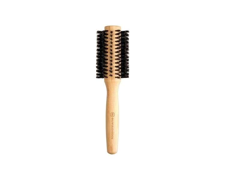 Olivia Garden Bamboo Touch Brush Eco-conscious Round Bamboo Blowout Hair Brush with 100% Boar Bristles 30mm