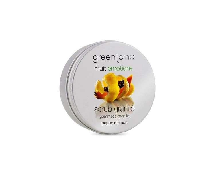 Greenland Papaya Lemon Scrub Granité 200ml - Vegan Face and Body Exfoliator with Unique Texture