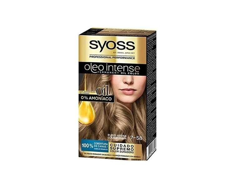 Syoss Oleo Intense Permanent Hair Color 7-58 Sand Blonde