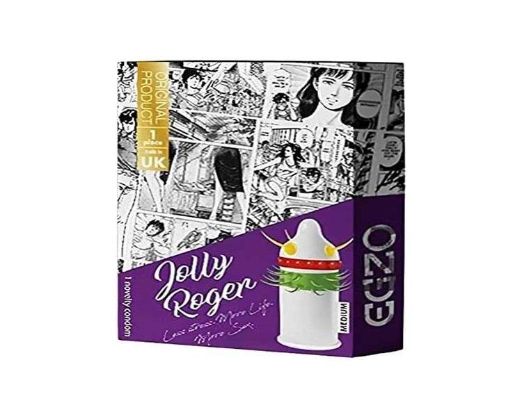 EGZO Cocky Friend CF-3 (Hard) Special Condom Jolly Roger Purple