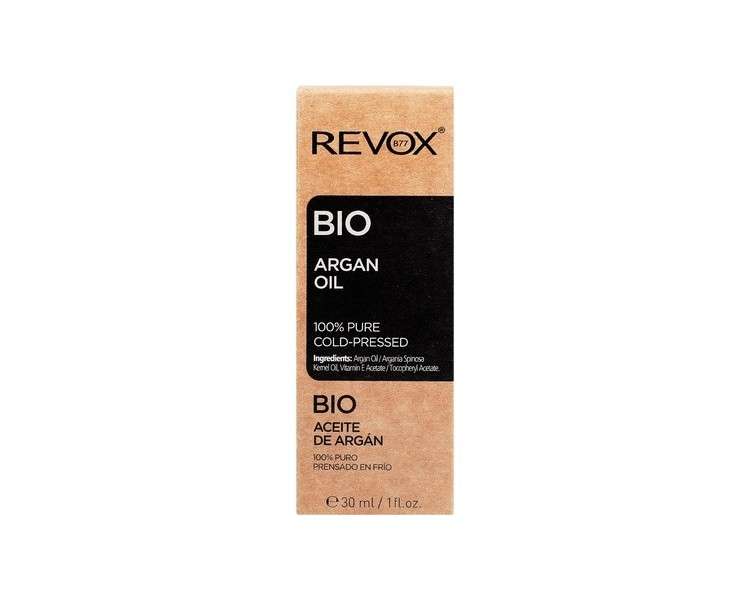 Revox Bio Argan Oil 100% Pure Cold Pressed for Face, Body, Hair