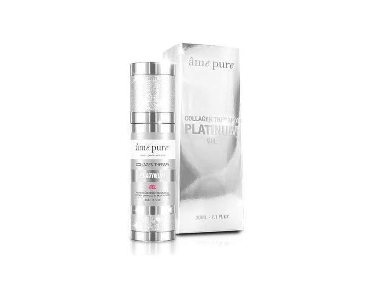 âme pure Collagen Therapy Gel Platinum Triple-Power Treatment for Reducing Acne, Pores, Oiliness and Breakouts with Betox-93® Active Ingredient 30ml