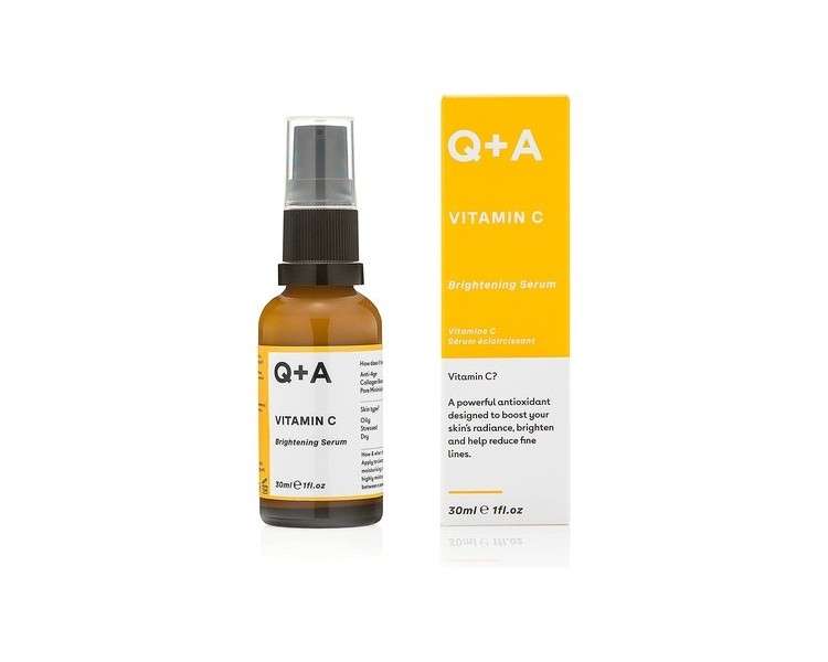 Q+A Vitamin C Brightening Serum Antioxidant-rich and Hydrating Hybrid Face Serum 30ml