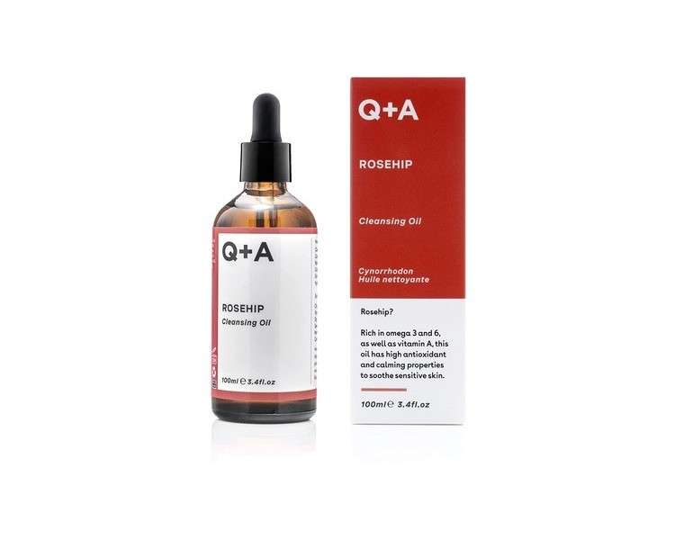 Q+A Rosehip Cleansing Oil Moisturizes and Nourishes Skin 100ml