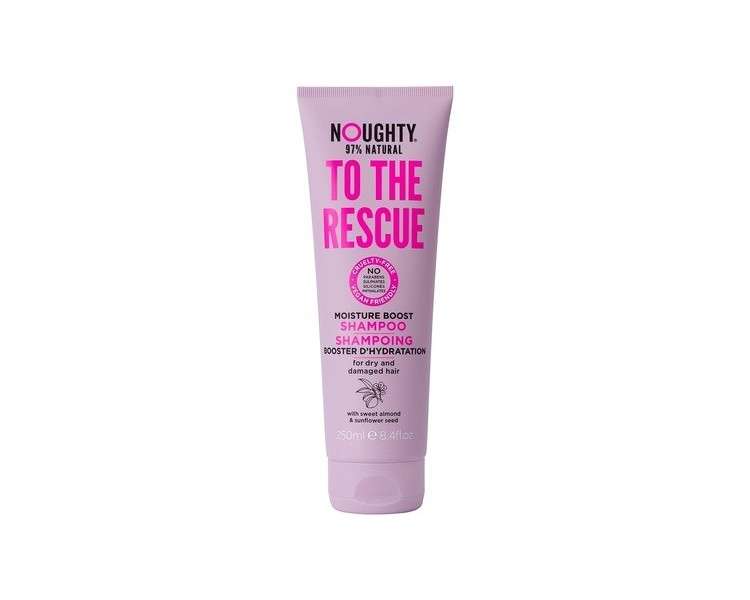 Noughty To The Rescue Moisture Boost Shampoo 97% Natural Sulfate-Free Vegan Hair Care 250ml