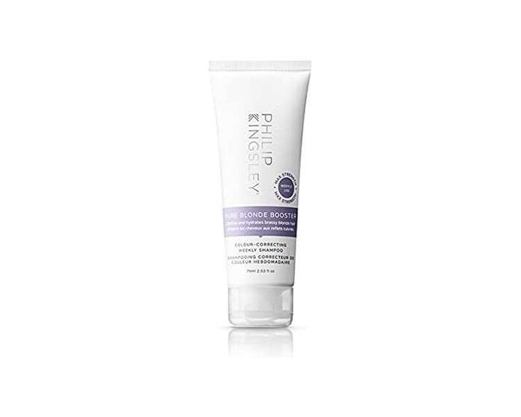 Philip Kingsley Pure Blonde Booster Color-Correcting Purple Shampoo for Blonde Silver Gray Hair 75ml