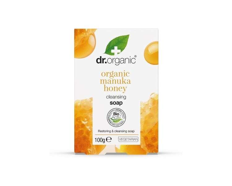 Dr Organic Manuka Soap Bar Natural Vegetarian Cruelty Free Paraben SLS Free Recyclable Packaging 100g