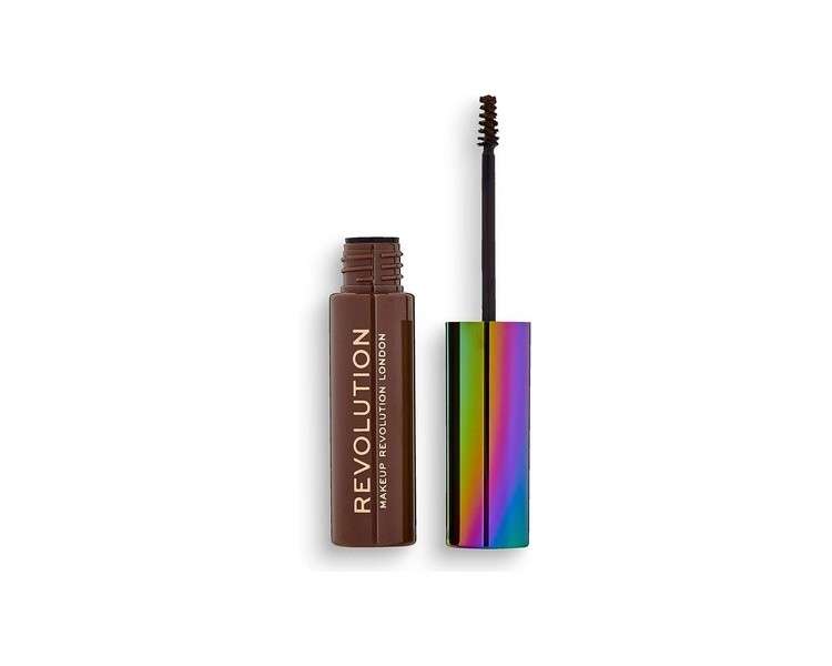 Makeup Revolution High Brow Gel with Cannabis Sativa M Brown 6ml