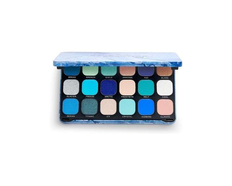 Makeup Revolution Forever Flawless Eyeshadow Palette Ice 18 Shades 19.8g