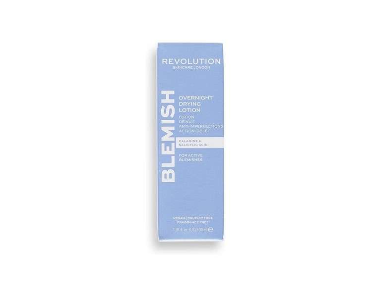 Revolution Skincare London Salicylic Acid and Potassium Anti-Blemish Overnight Drying Lotion 30ml