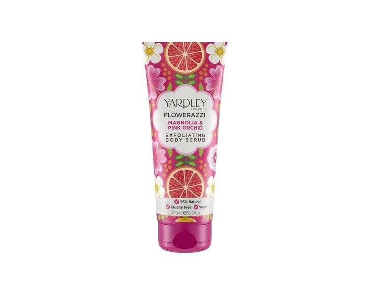 Yardley London Flowerazzi Magnolia and Pink Orchid Exfoliating Body Scrub