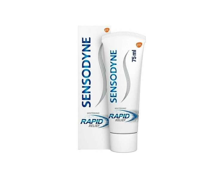 Sensodyne Rapid Relief Whitening Toothpaste for Sensitive Teeth 75ml