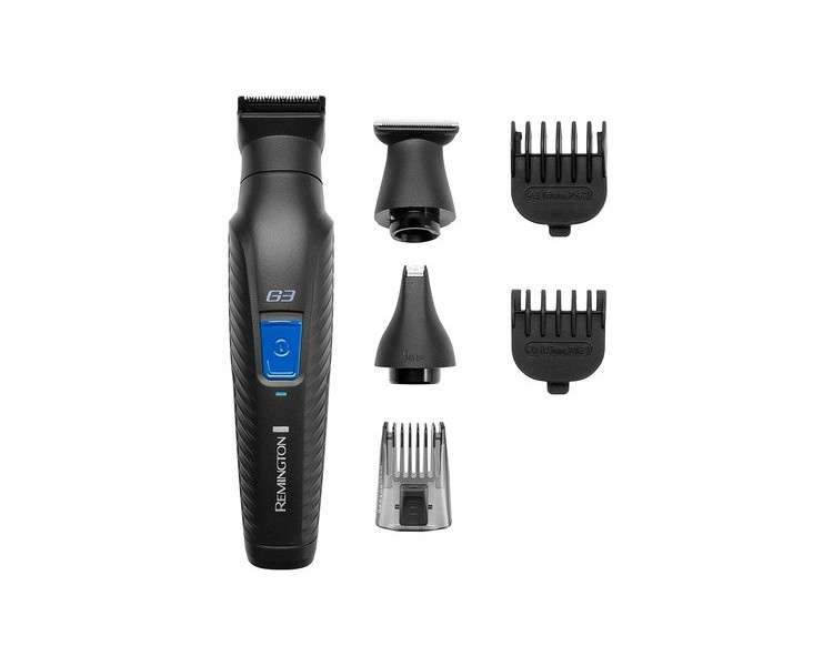 Remington Multi Hair Clipper G3 with 6 Attachments, Cordless, Men's Beard Trimmer, Hair Cutter, Body, Ear & Nose Hair Trimmer, Self-Sharpening Blades, PG3000