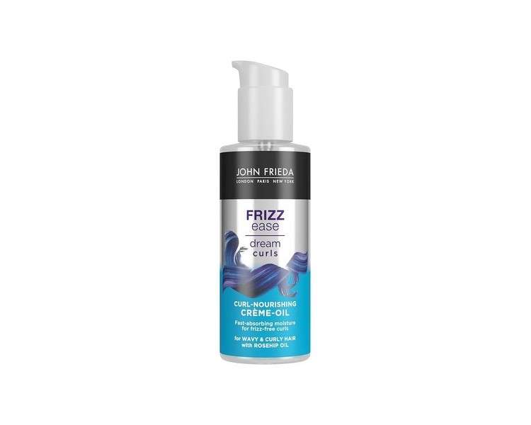 John Frieda Frizz Ease Dream Curls Curl Nourishing Crème Oil 100ml Styling Cream for Curly and Wavy Hair